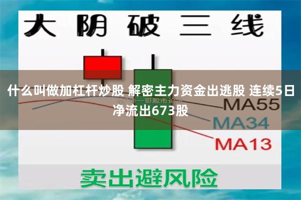 什么叫做加杠杆炒股 解密主力资金出逃股 连续5日净流出673股