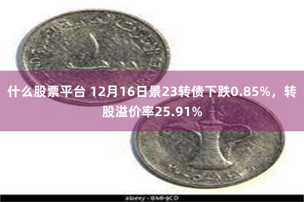 什么股票平台 12月16日景23转债下跌0.85%，转股溢价率25.91%