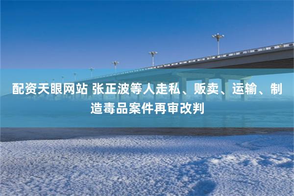 配资天眼网站 张正波等人走私、贩卖、运输、制造毒品案件再审改判